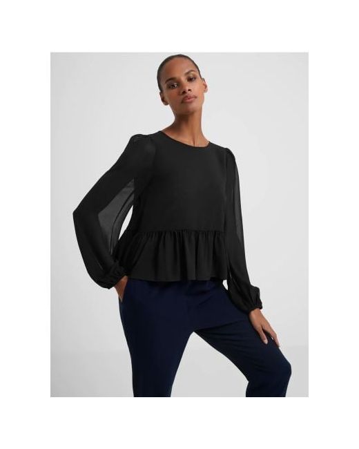 French Connection Crepe Light Georgett Peplum Blouse
