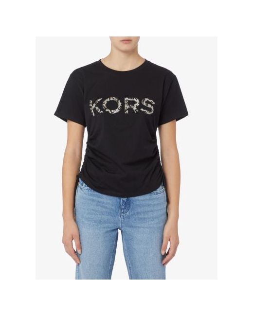 Michael Kors Ruched Sequin T-Shirt