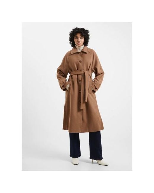 French Connection Tobacco Fawn Felt Coat