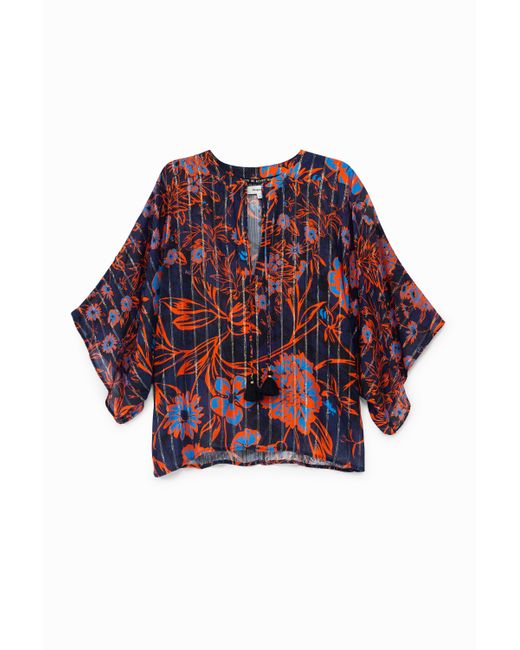 Desigual Floral batwing sleeve blouse