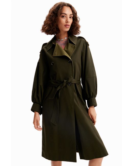 Desigual Oversize belted trench coat