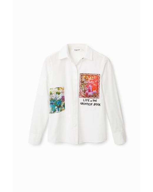 Desigual Embroidered patches shirt
