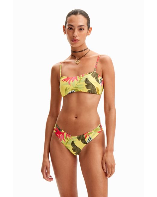 Desigual Tropical bandeau bikini