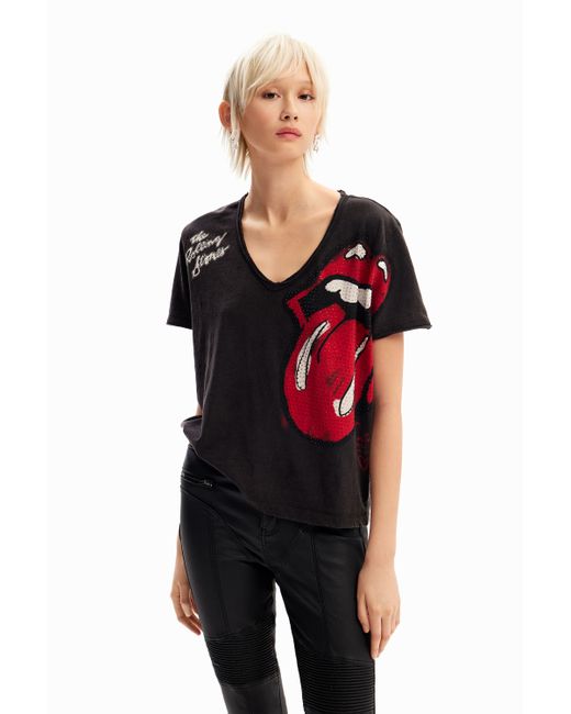 Desigual Rhinestone The Rolling Stones T-shirt