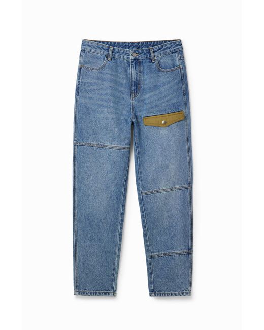 Desigual Straight patchwork jeans