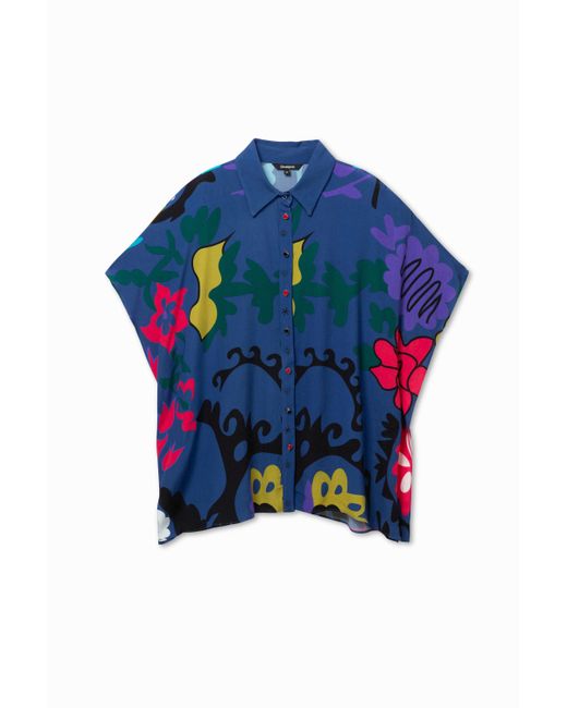 Desigual Oversize floral print shirt
