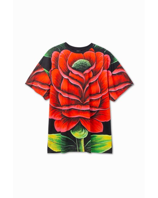 Desigual Oversize flower T-shirt