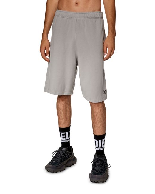 Diesel Sweat shorts with injection molded logo Shorts Man
