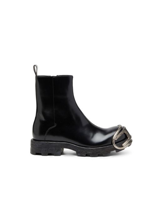 Diesel D-Hammer Bt Zip D Leather Chelsea boots with Oval toe caps Boots Man