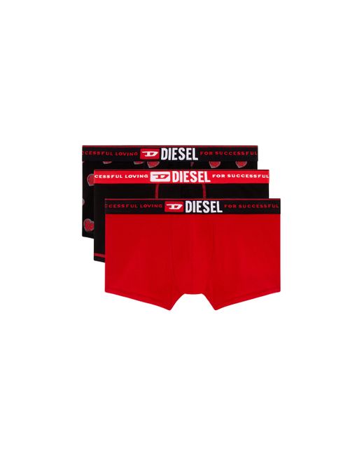 Diesel Three-pack boxer briefs plain and heart print Trunks Man To Be Defined