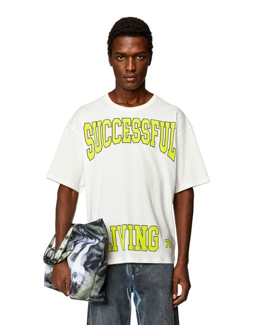 Diesel Collegiate-logo T-shirt organic cotton T-Shirts Man