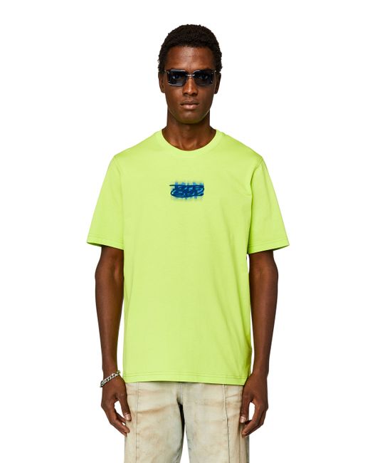 Diesel Logo-flocked T-shirt organic cotton T-Shirts Man