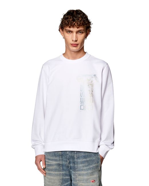 Diesel Sweatshirt with metallic logo print Sweaters Man
