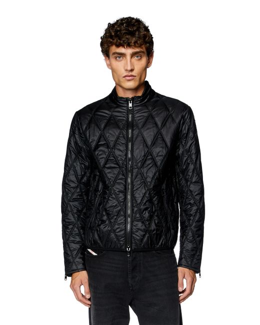 Diesel Mock-neck jacket quilted nylon Winter Jackets Man