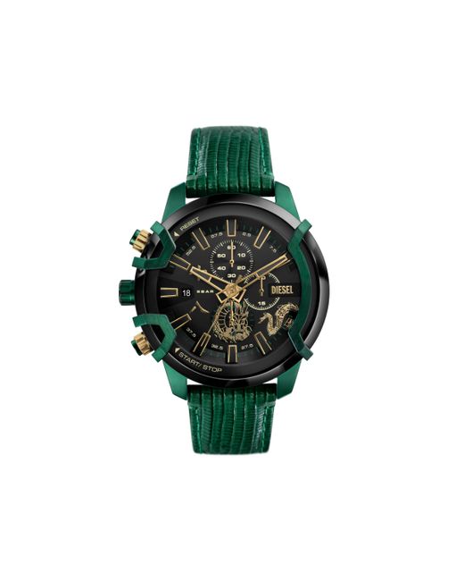 Diesel Griffed chronograph leather watch Timeframes Man