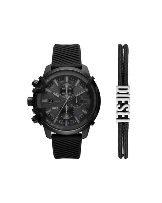 Diesel Griffed silicone watch and bracelet set Timeframes Man