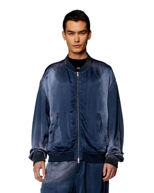 Diesel Satin bomber jacket with faded effect Jackets Man