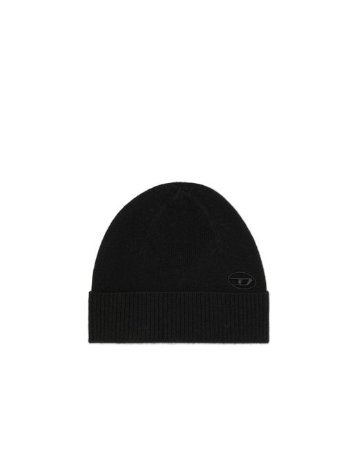 Diesel Beanie with embroidered Oval D patch Knit caps