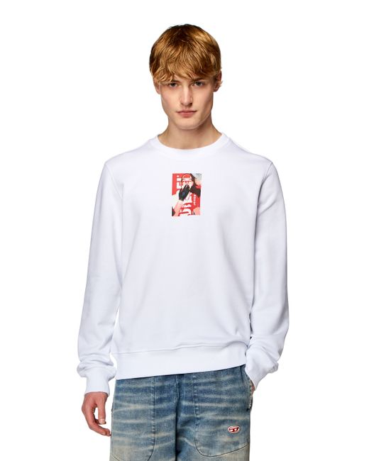 Diesel Sweatshirt with digital photo logo print Sweaters Man To Be Defined