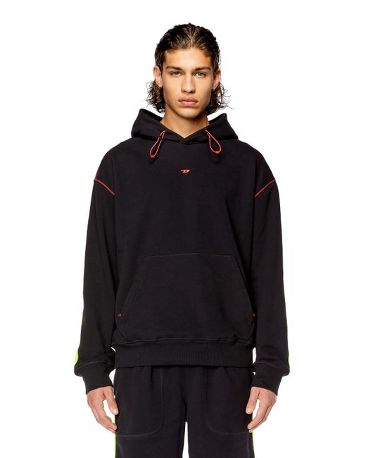 Diesel Hoodie with reflective logo bands Sweaters Man
