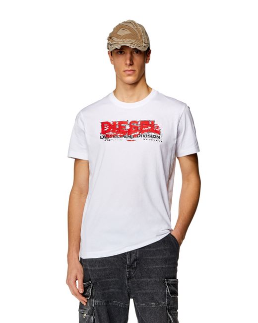 Diesel T-shirt with glitchy logo T-Shirts Man