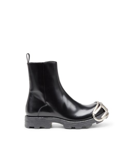 Diesel D-Hammer Bt Zip D Leather Chelsea boots with Oval toe caps Boots Man