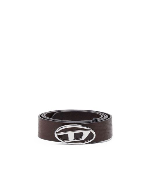 Diesel Reversible leather belt with Oval D logo Belts Man