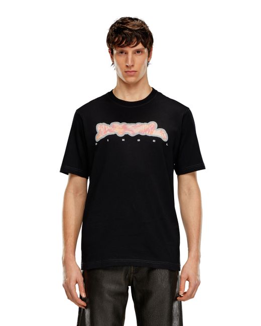 Diesel T-shirt with zebra-camo motif T-Shirts Man To Be Defined