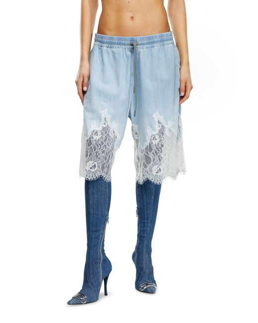 Diesel Bermuda shorts denim and lace Shorts To Be Defined