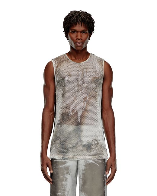 Diesel Tank top printed mesh T-Shirts Man To Be Defined