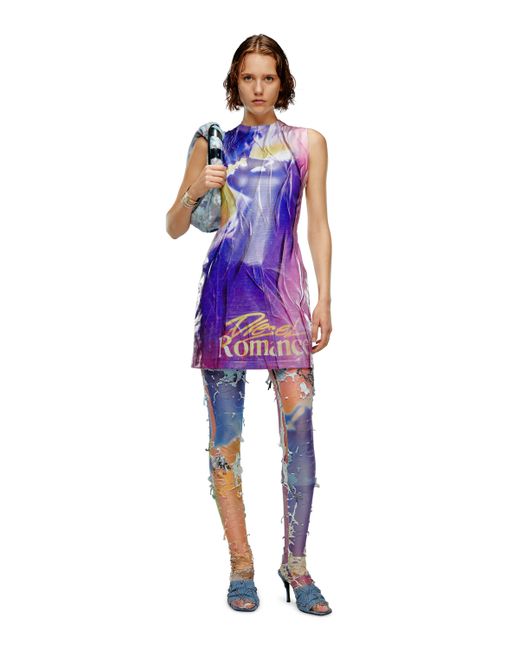 Diesel Long dress with poster print Dresses To Be Defined