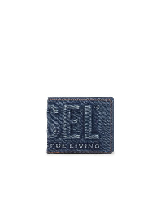 Diesel Bi-fold wallet logo-embossed denim Small Wallets Man