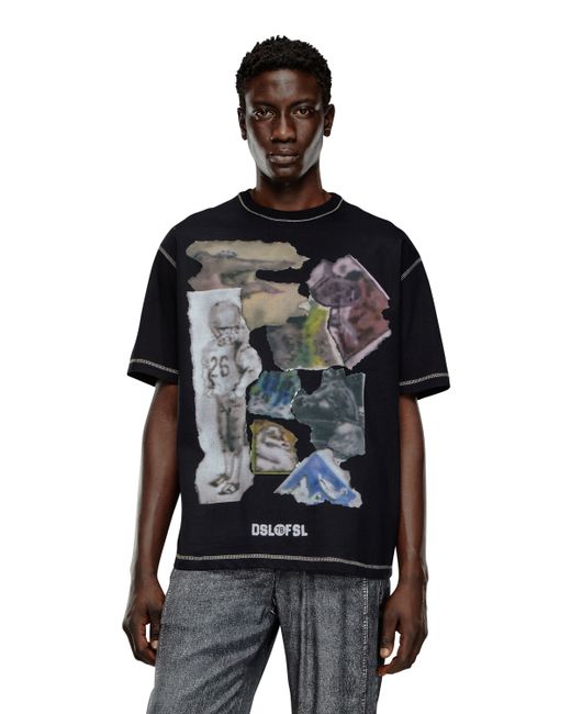 Diesel T-shirt with airbrush print T-Shirts Man