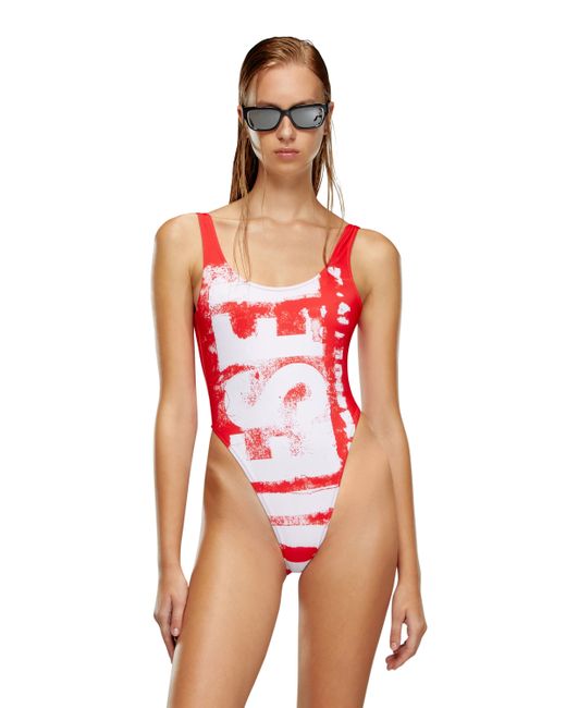 Diesel Bleeding logo swimsuit recycled fabric Swimsuits