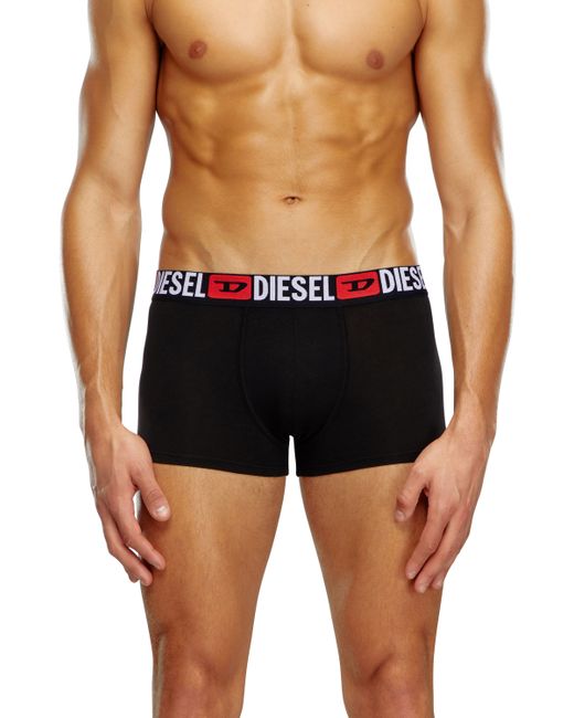 Diesel Three-pack of all-over logo waist boxers Trunks Man