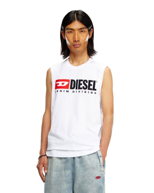 Diesel Tank top with chest logo print T-Shirts Man