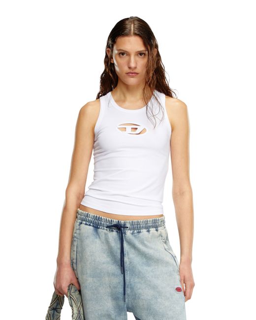 Diesel Tank top with cut-out Oval D logo T-Shirts
