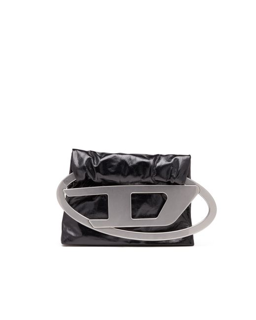 Diesel Big-D Pouch Clutch bag crinkled leather Clutches