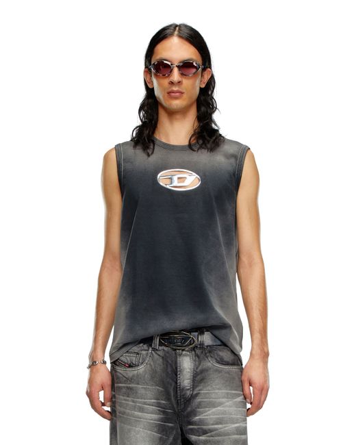 Diesel Faded tank top with puffy Oval D T-Shirts Man