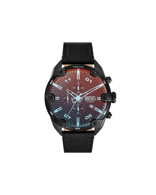 Diesel Spiked chronograph leather watch Timeframes Man