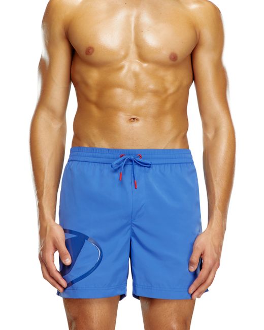 Diesel Swim shorts with shiny Oval D logo Boardshorts Man