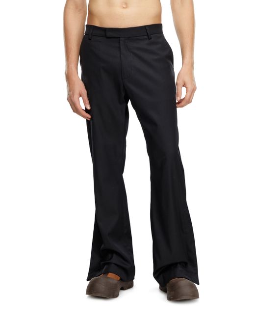 Diesel Wool-nylon pants with side slits Pants Man To Be Defined