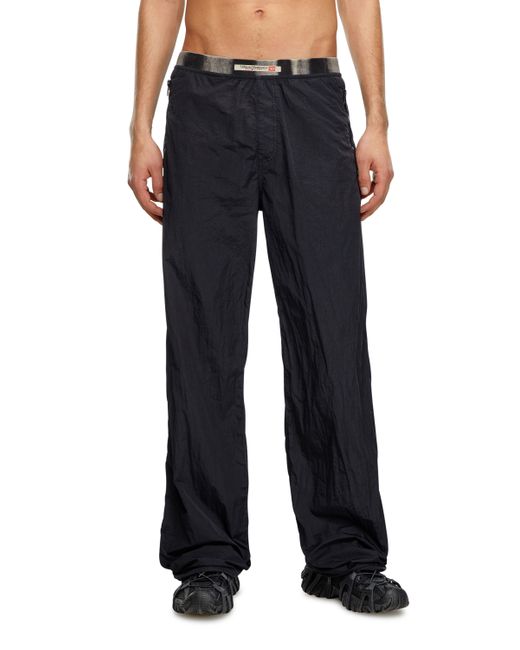 Diesel Lightweight pants wrinkled nylon Pants Man
