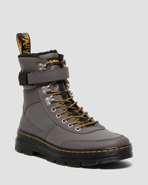 Dr. Martens Combs Tech Faux Fur-Lined Utility Boots in