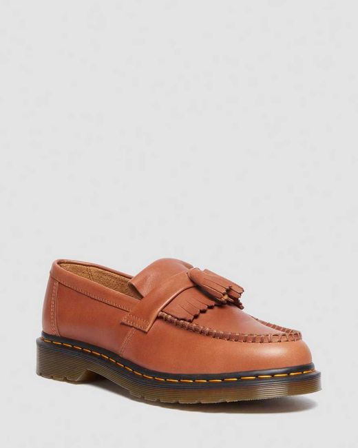 Dr. Martens Adrian Leather Tassel Loafers Tan in
