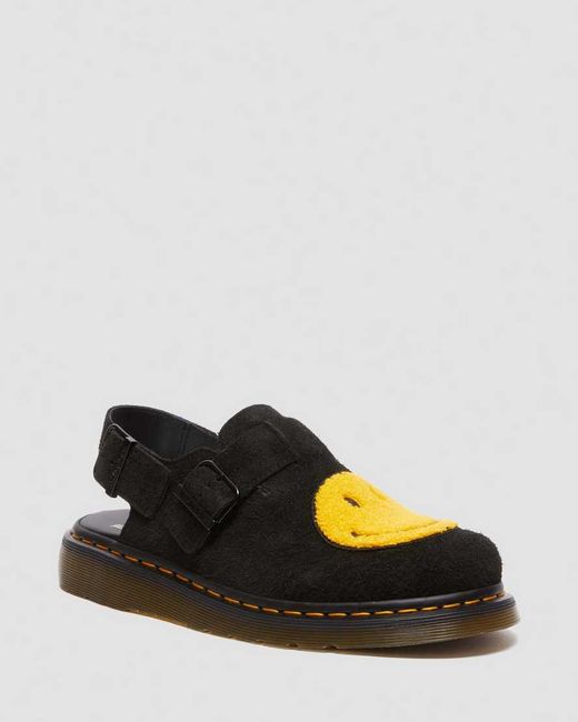 Dr. Martens Jorge Smiley Suede Mules in 3