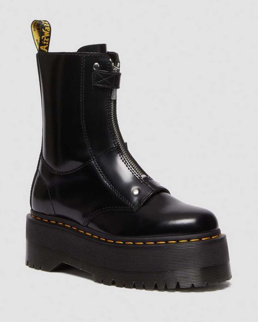 Dr. Martens Jetta Hi Max Buttero Leather Platform Boots in 3