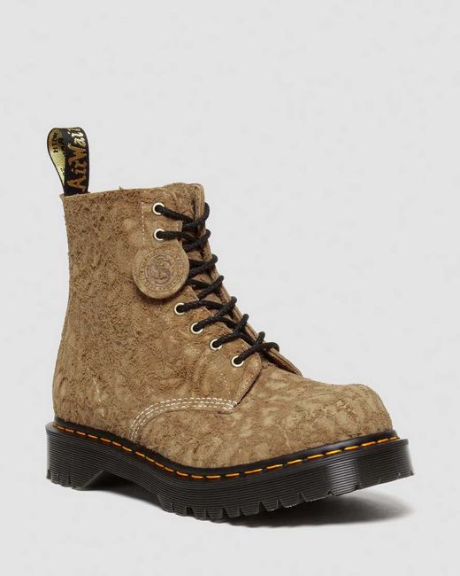 Dr. Martens 1460 Pascal Made England Emboss Suede Lace Up Boots