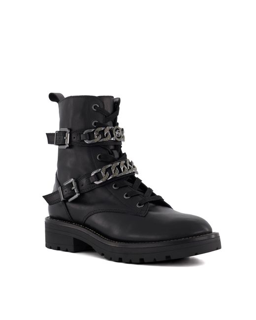 Dune Plazas Branded-Chain-Detail Ankle Boots