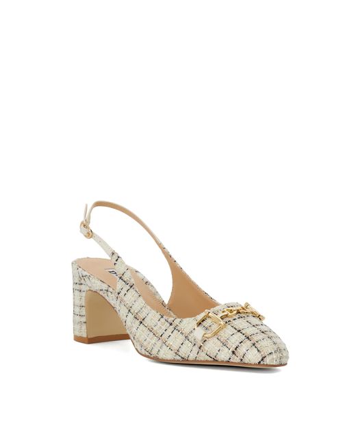 Dune Choices Brand Snaffle Block-Heeled Slingback Courts